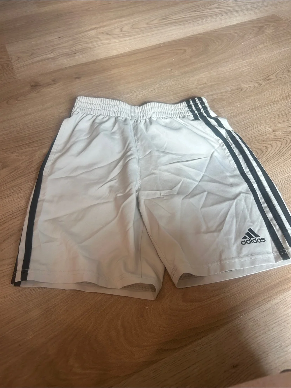 adidas White Shorts with Black 3-Stripes
